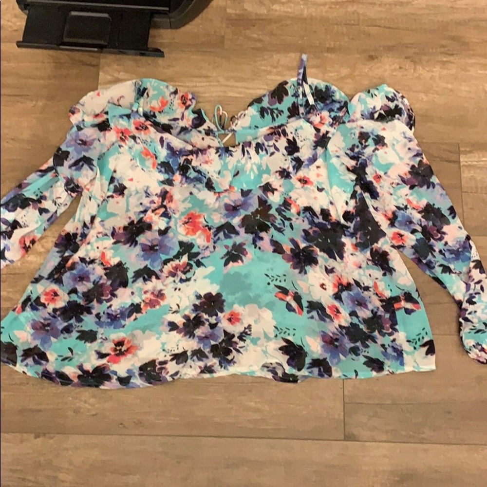 Open shoulder blouse